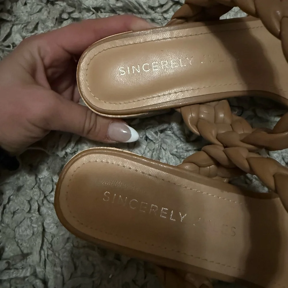 Sincerely Jules Tan Braided Women's Sandals - Picture 6 of 12